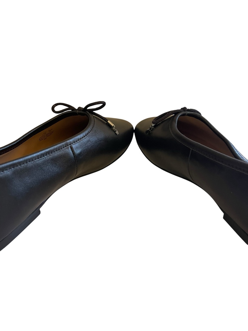 Sam Edelman Ari Black Leather Ballet Flats Bow Tie Detail Size 8 1/2 NWT - Picture 8 of 12